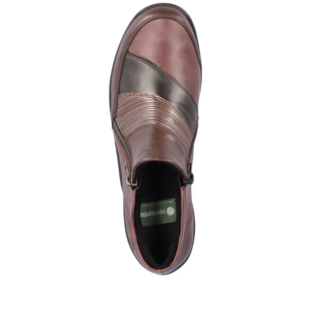 Cinders Shoe Heaven Casual Ankle | Ankle*Remonte High Cut Shoe Burguandy/Multi