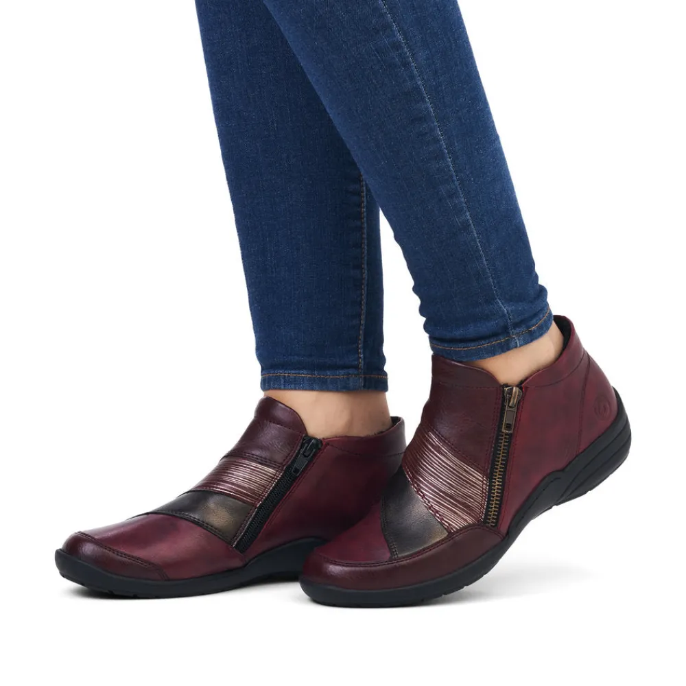 Cinders Shoe Heaven Casual Ankle | Ankle*Remonte High Cut Shoe Burguandy/Multi