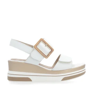 Cinders Shoe Heaven Wedge Sandals*Remonte High Wedge Sandal White