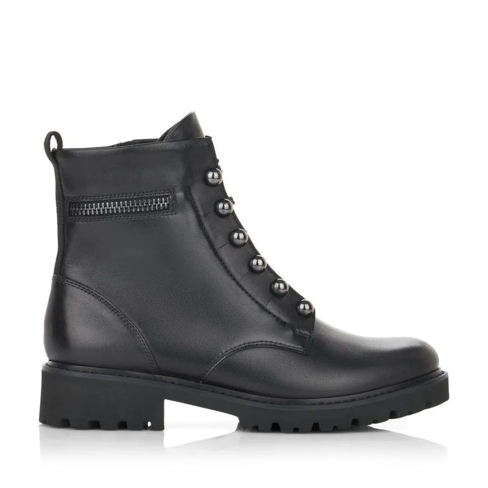 Cinders Shoe Heaven Casual Ankle | Ankle*Remonte Military Style Ankle Boot Black