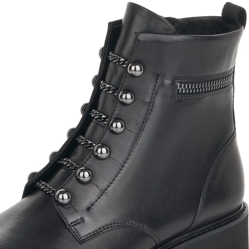 Cinders Shoe Heaven Casual Ankle | Ankle*Remonte Military Style Ankle Boot Black