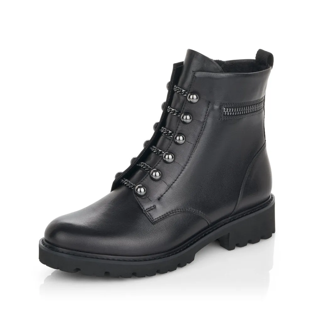 Cinders Shoe Heaven Casual Ankle | Ankle*Remonte Military Style Ankle Boot Black