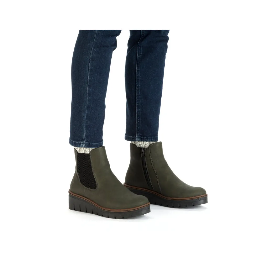 Cinders Shoe Heaven Casual Ankle | Ankle*Rieker Chelsea Ankle Boot Forest Green