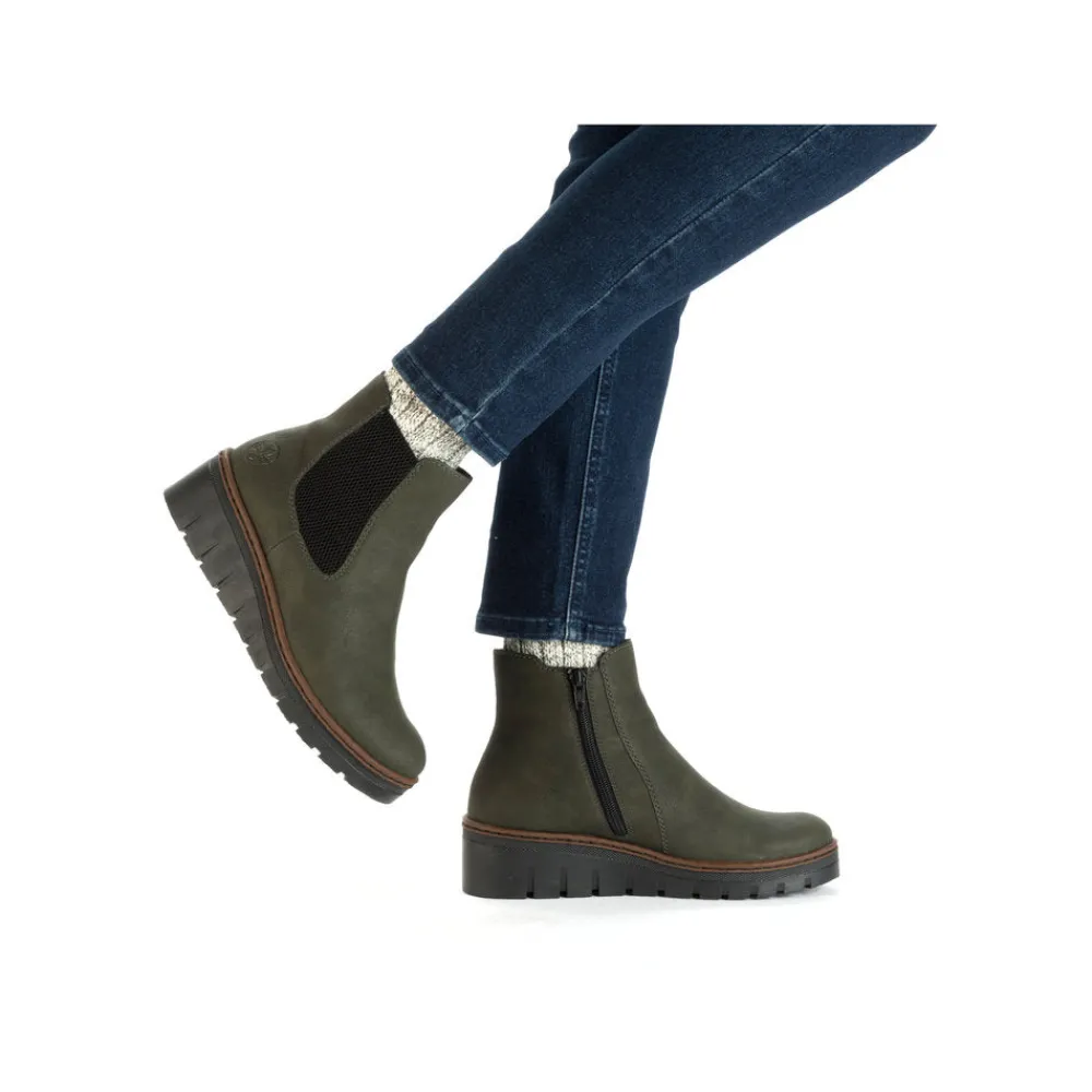 Cinders Shoe Heaven Casual Ankle | Ankle*Rieker Chelsea Ankle Boot Forest Green