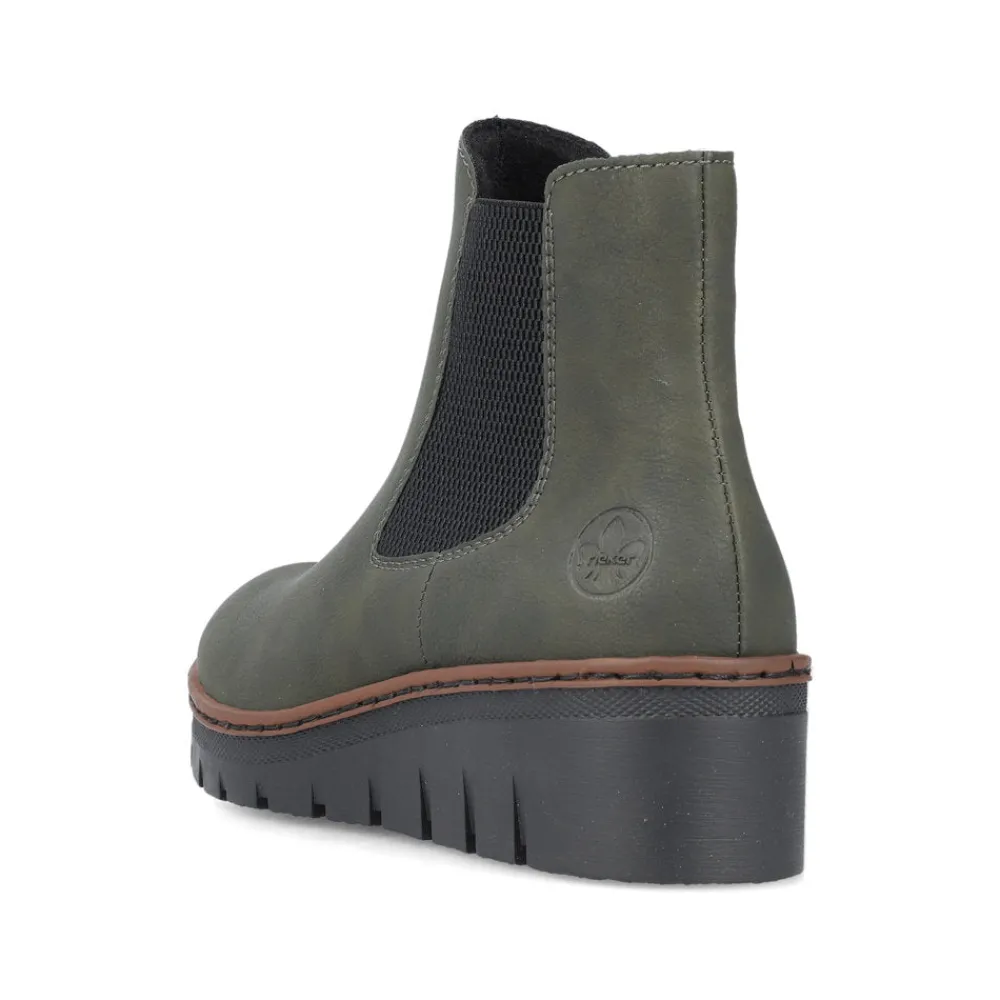 Cinders Shoe Heaven Casual Ankle | Ankle*Rieker Chelsea Ankle Boot Forest Green