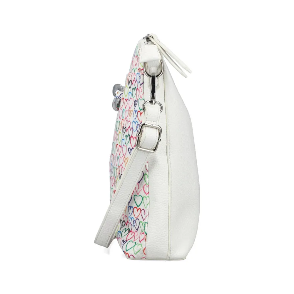 Cinders Shoe Heaven Bags & Accessories*Rieker Classic Messenger Bag White Heart Multi