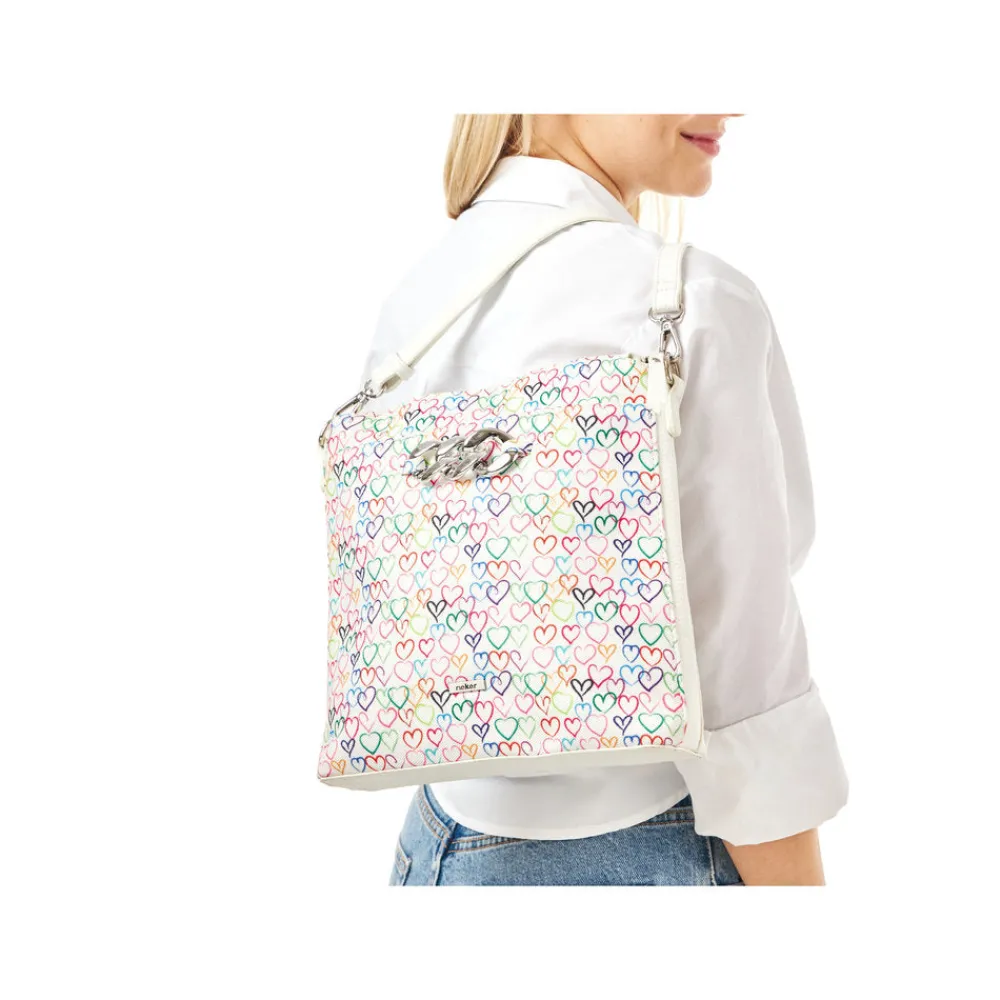 Cinders Shoe Heaven Bags & Accessories*Rieker Classic Messenger Bag White Heart Multi