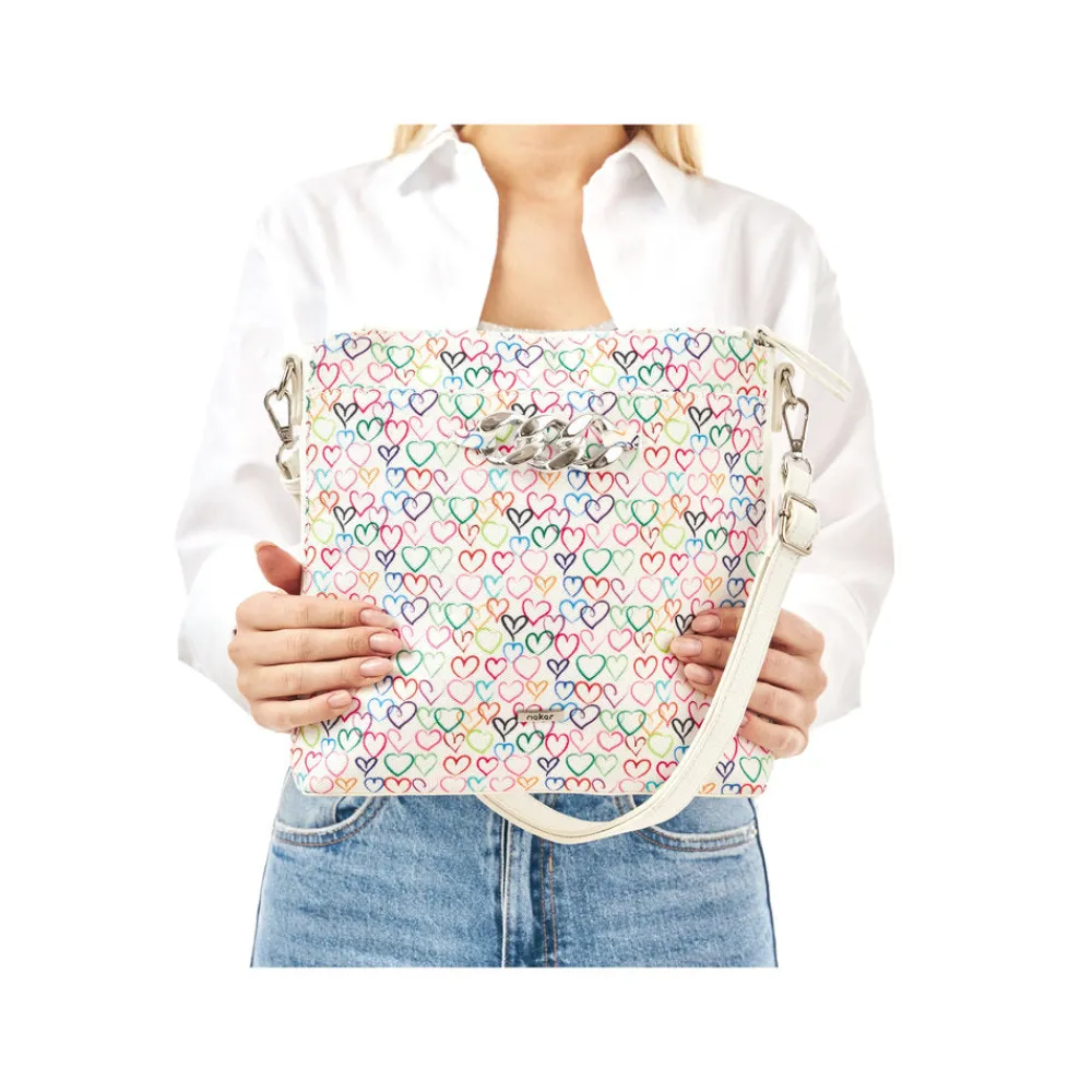 Cinders Shoe Heaven Bags & Accessories*Rieker Classic Messenger Bag White Heart Multi