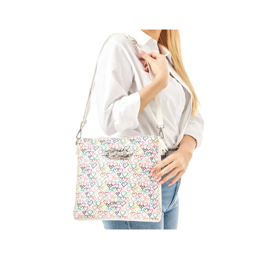 Cinders Shoe Heaven Bags & Accessories*Rieker Classic Messenger Bag White Heart Multi