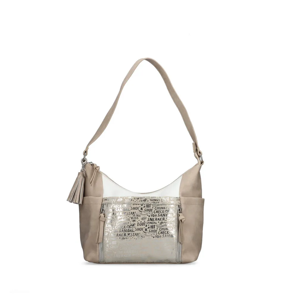 Cinders Shoe Heaven Bags & Accessories*Rieker Classic Shoulder Bag Silver/Beige