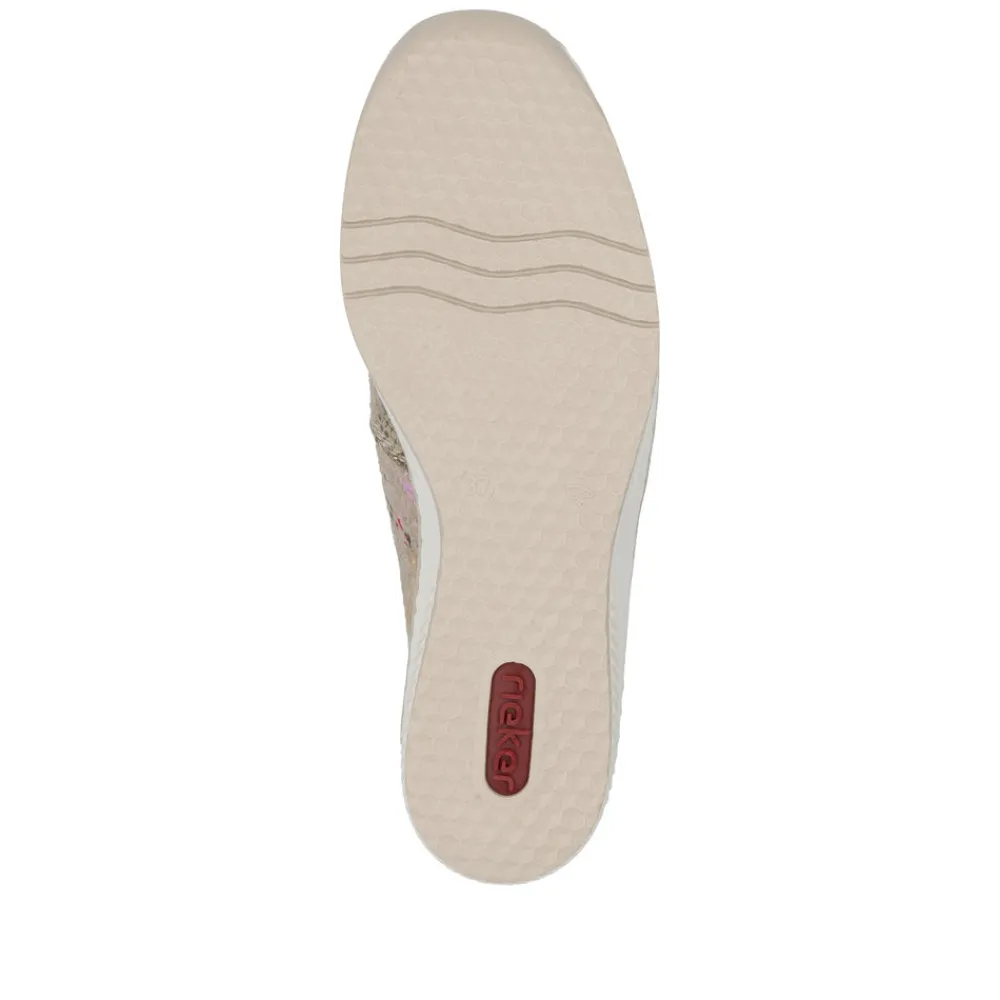 Cinders Shoe Heaven Wedge*Rieker Classic Summer Wedge Loafer Multi