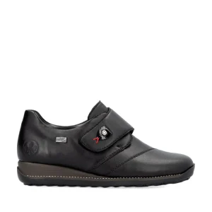 Cinders Shoe Heaven Wedge*Rieker Classic Velcro Shoe Black