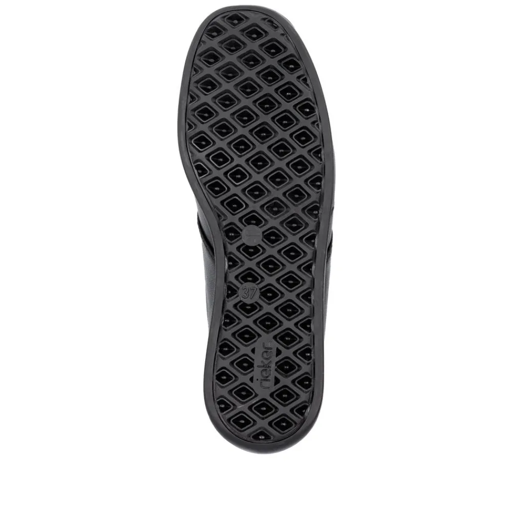 Cinders Shoe Heaven Wedge*Rieker Classic Velcro Shoe Black