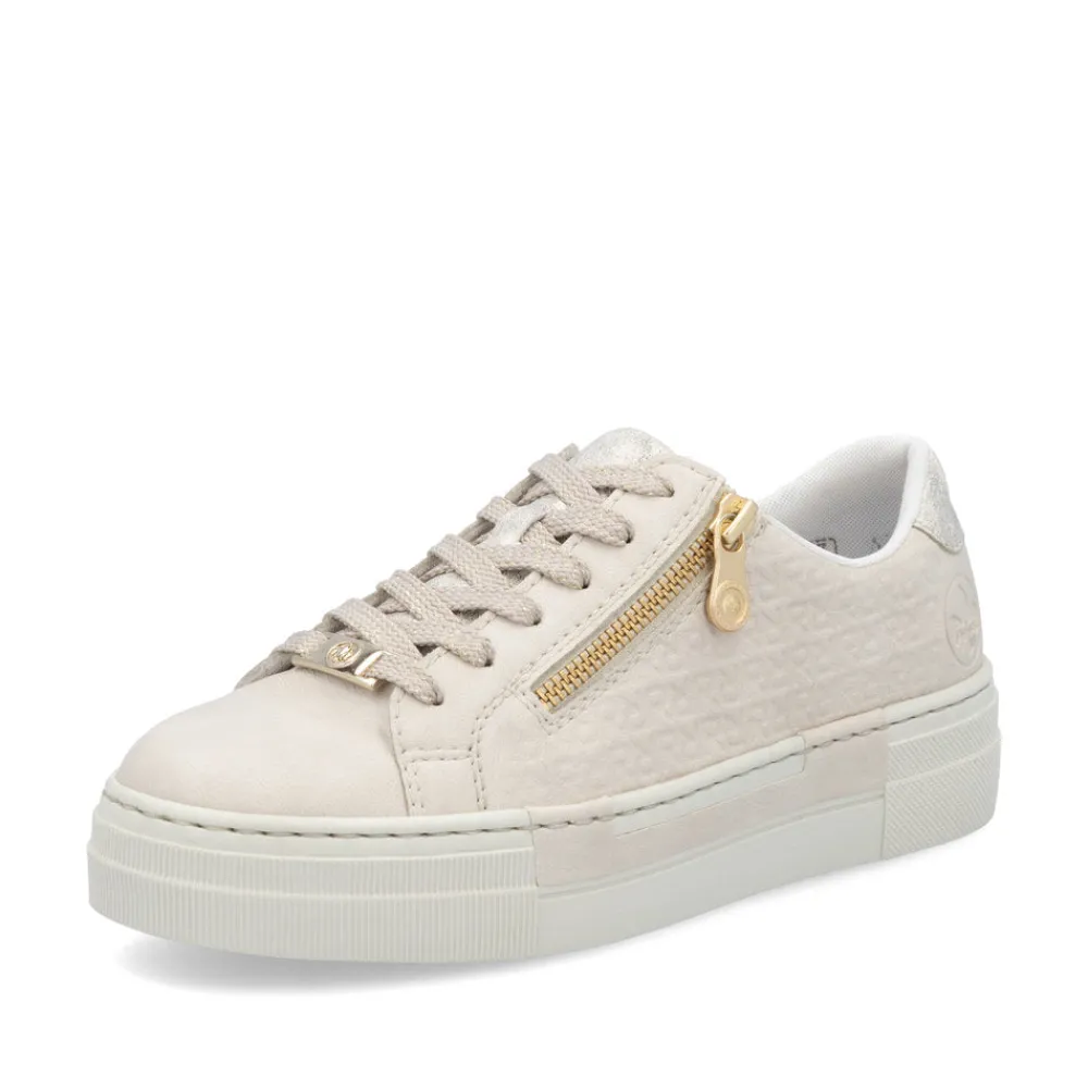 Cinders Shoe Heaven Trainers*RIeker Low Flatform Trainer Ivory Beige