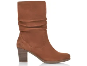Cinders Shoe Heaven Ankle*Rieker Slouch Boot with Heel Tan