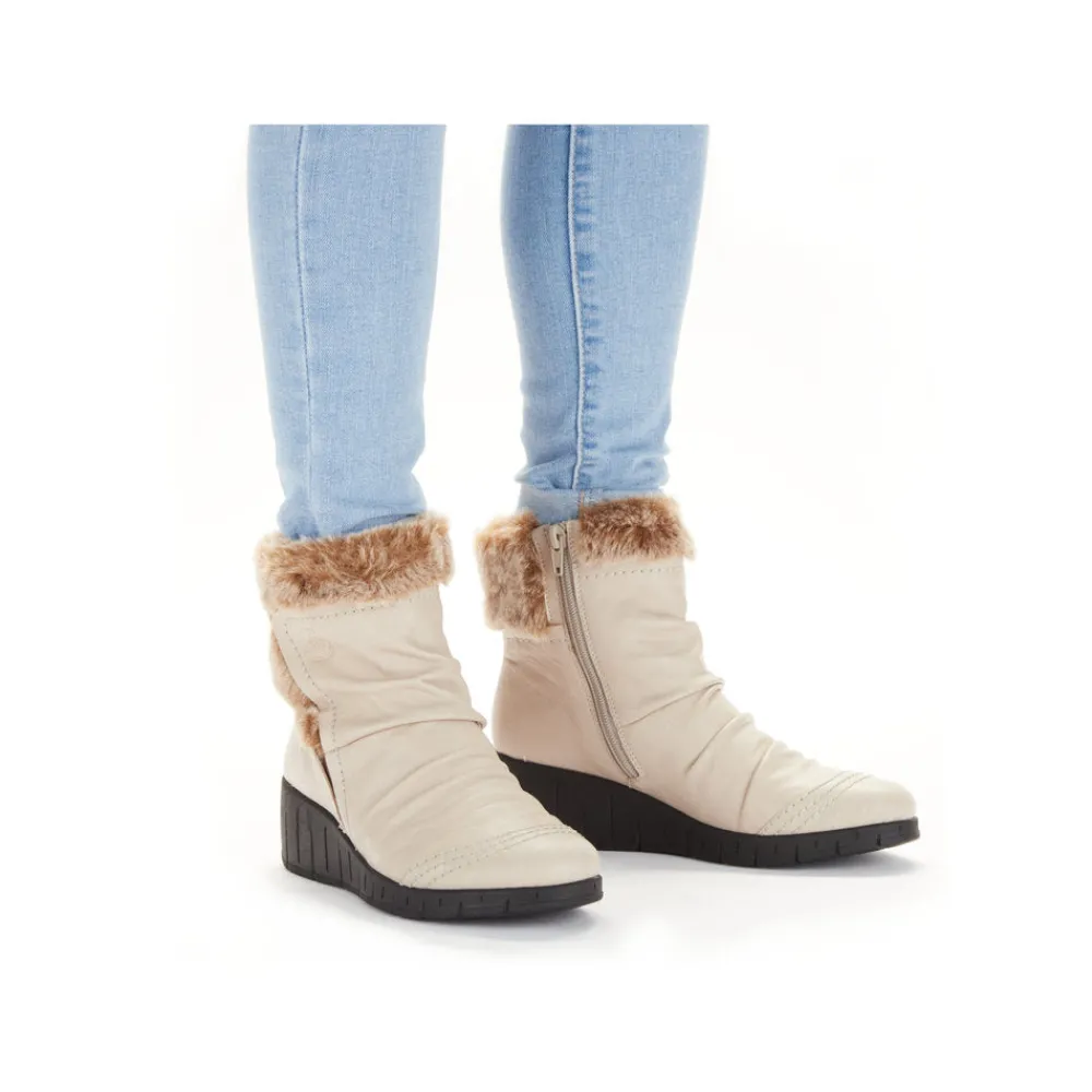 Cinders Shoe Heaven Casual Ankle | Ankle*Rieker Tex Winter Ankle Boot Cream