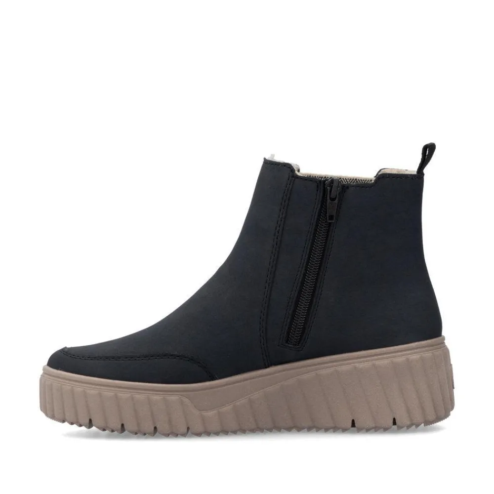Cinders Shoe Heaven Casual Ankle | Ankle*Rieker Wedge Chelsea Ankle Boot Navy