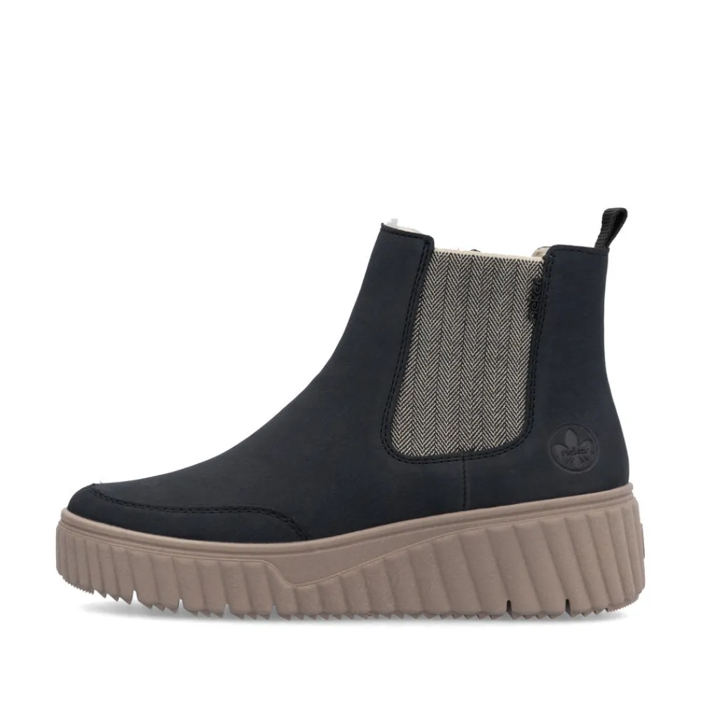 Cinders Shoe Heaven Casual Ankle | Ankle*Rieker Wedge Chelsea Ankle Boot Navy