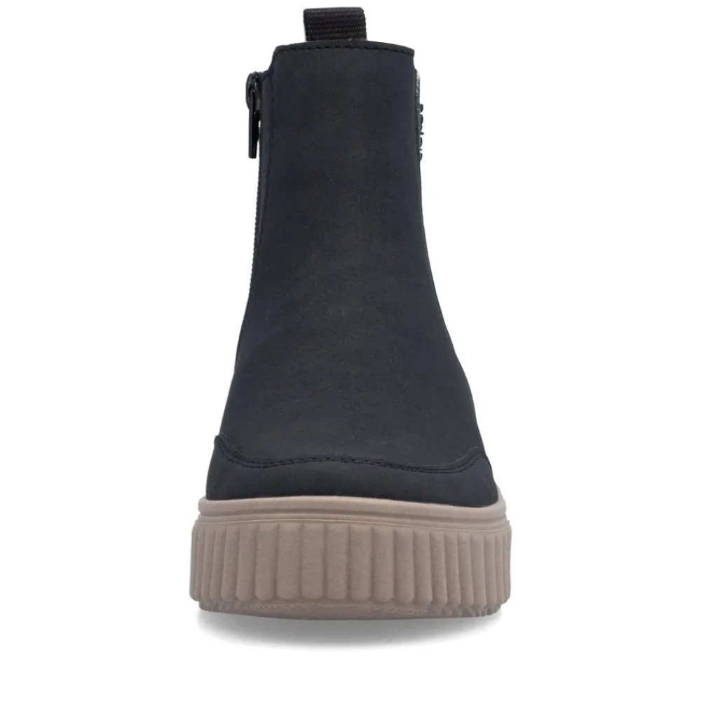 Cinders Shoe Heaven Casual Ankle | Ankle*Rieker Wedge Chelsea Ankle Boot Navy