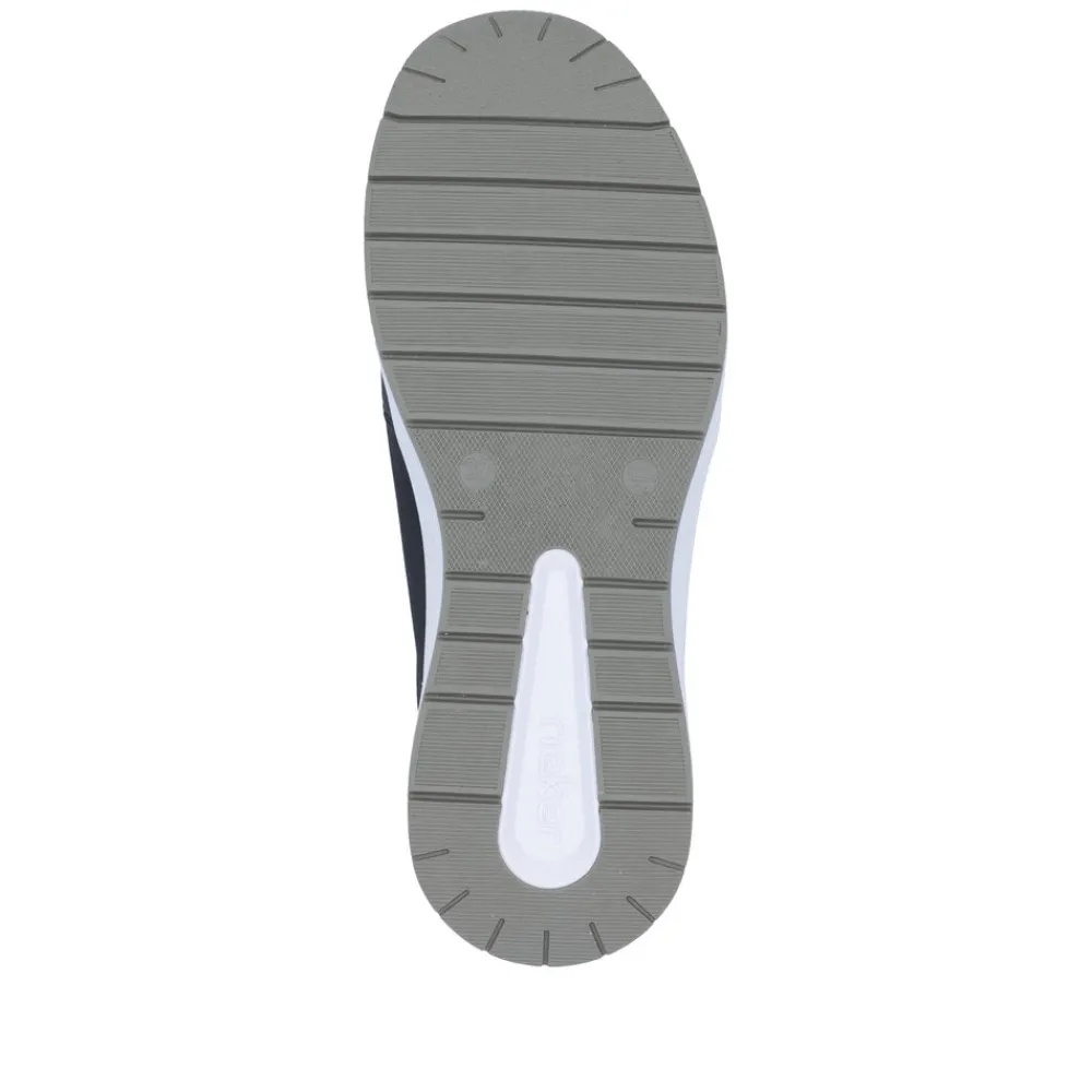 Cinders Shoe Heaven Trainers*Rieker Wedge Zip Trainer Navy