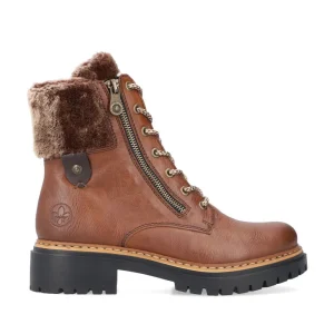 Cinders Shoe Heaven Ankle*Rieker Winter Boots with Cuff Tan