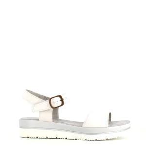 Cinders Shoe Heaven Wedge Sandals*Rizzoli Low Wedge Sandal Cream Taupe