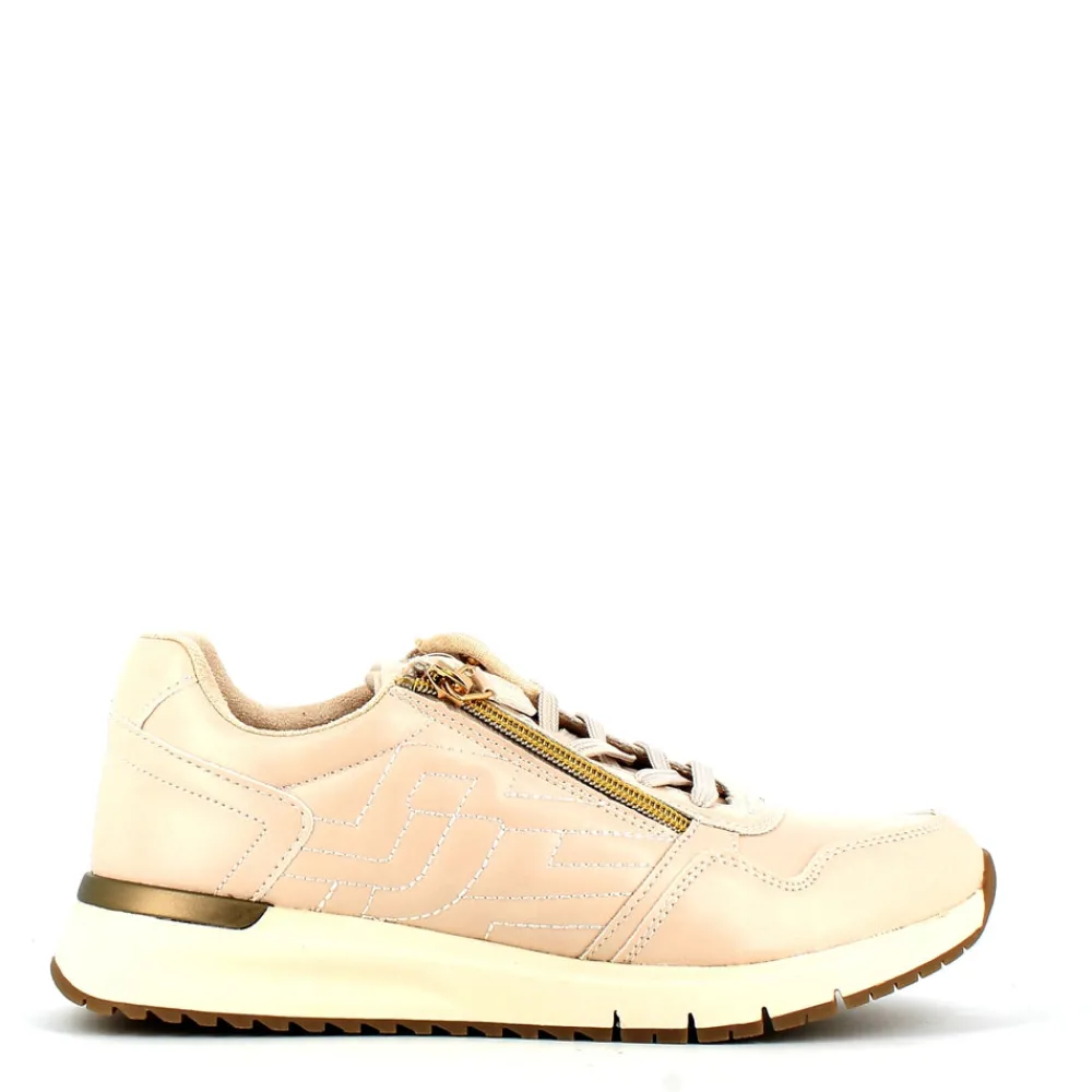 Cinders Shoe Heaven Trainers | Wedge*Safety Jogger Low Wedge Wide Fitting Trainer Beige