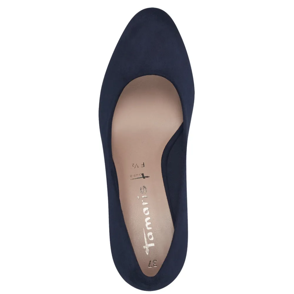 Cinders Shoe Heaven Occasion Shoes*Tamaris Classic Court Shoe Navy
