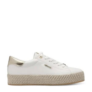 Cinders Shoe Heaven Trainers*Tamaris Classic Trainer White Gold