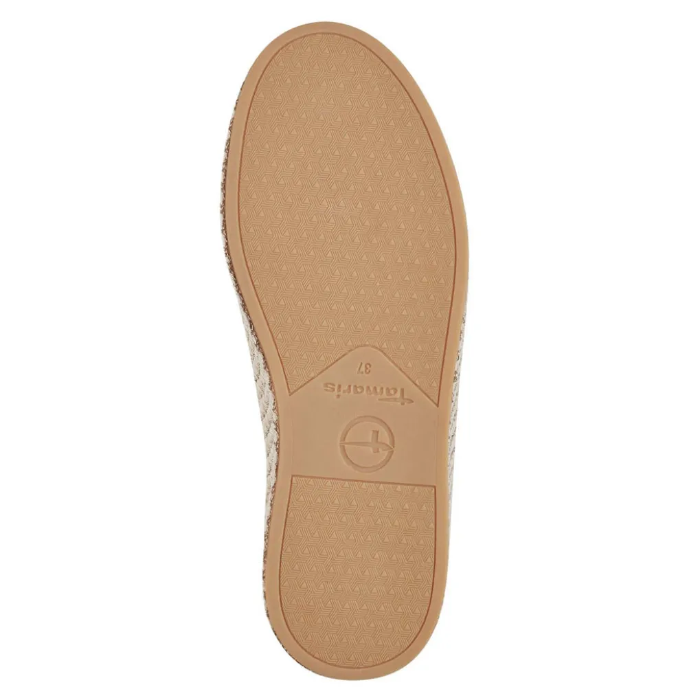 Cinders Shoe Heaven Trainers*Tamaris Classic Trainer White Gold