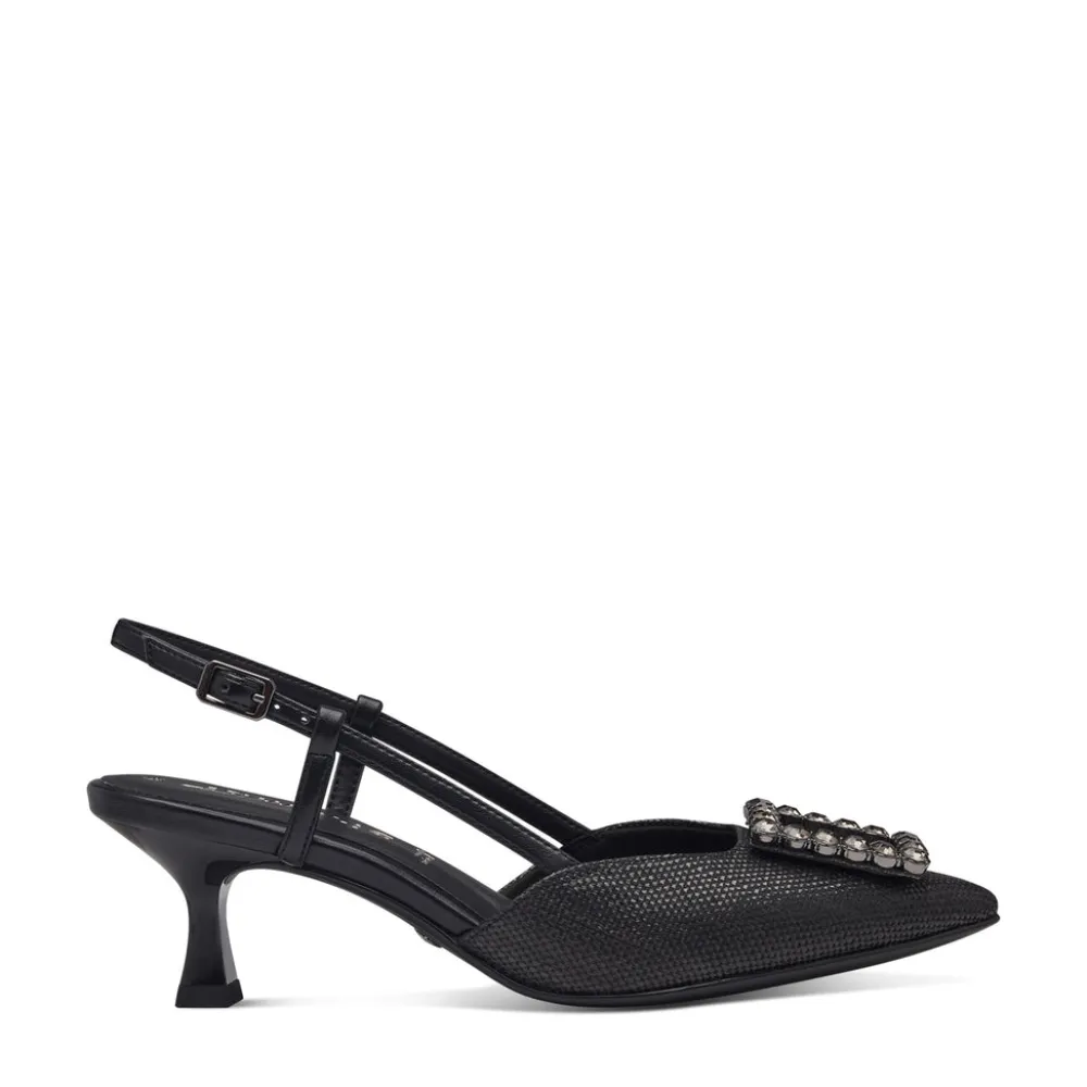 Cinders Shoe Heaven Occasion Shoes*Tamaris Dressy Slingback with Buckle Black