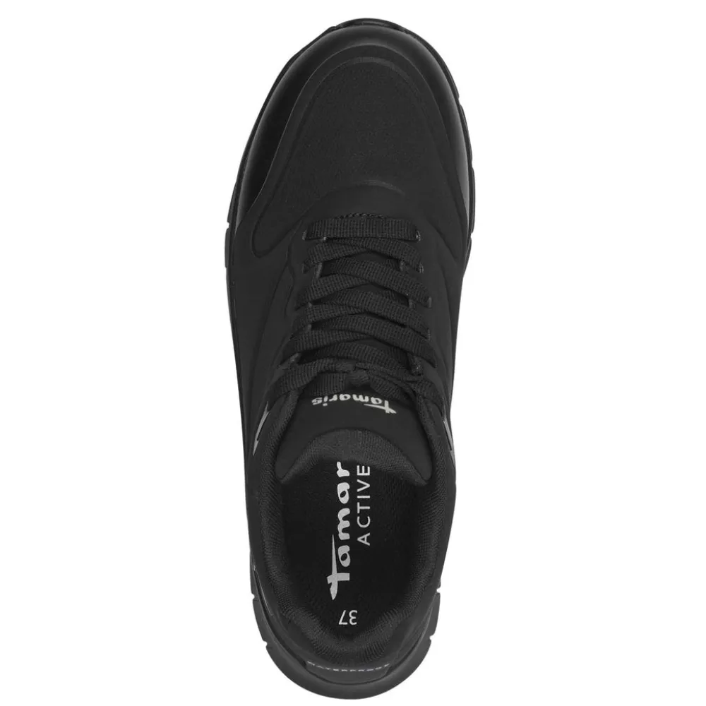 Cinders Shoe Heaven Trainers | Wedge*Tamaris Fabric Trainer Black Uni