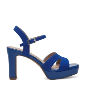Cinders Shoe Heaven Occasion Shoes*Tamaris High Platform Sandal Royal Blue