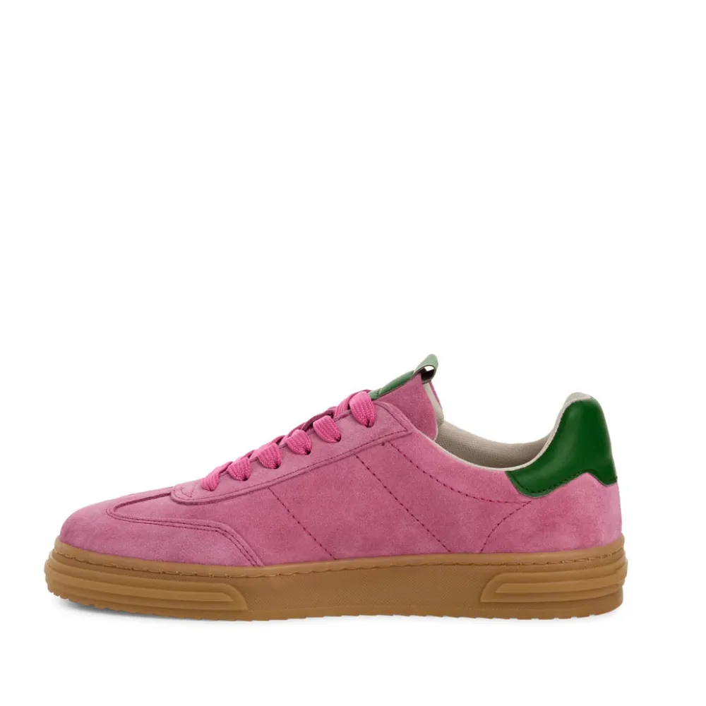 Cinders Shoe Heaven Trainers*Tamaris Laced Suede Trainer Rose