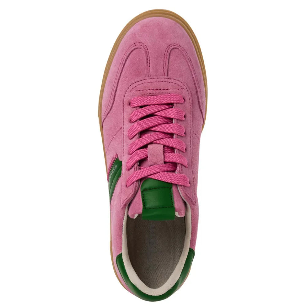 Cinders Shoe Heaven Trainers*Tamaris Laced Suede Trainer Rose