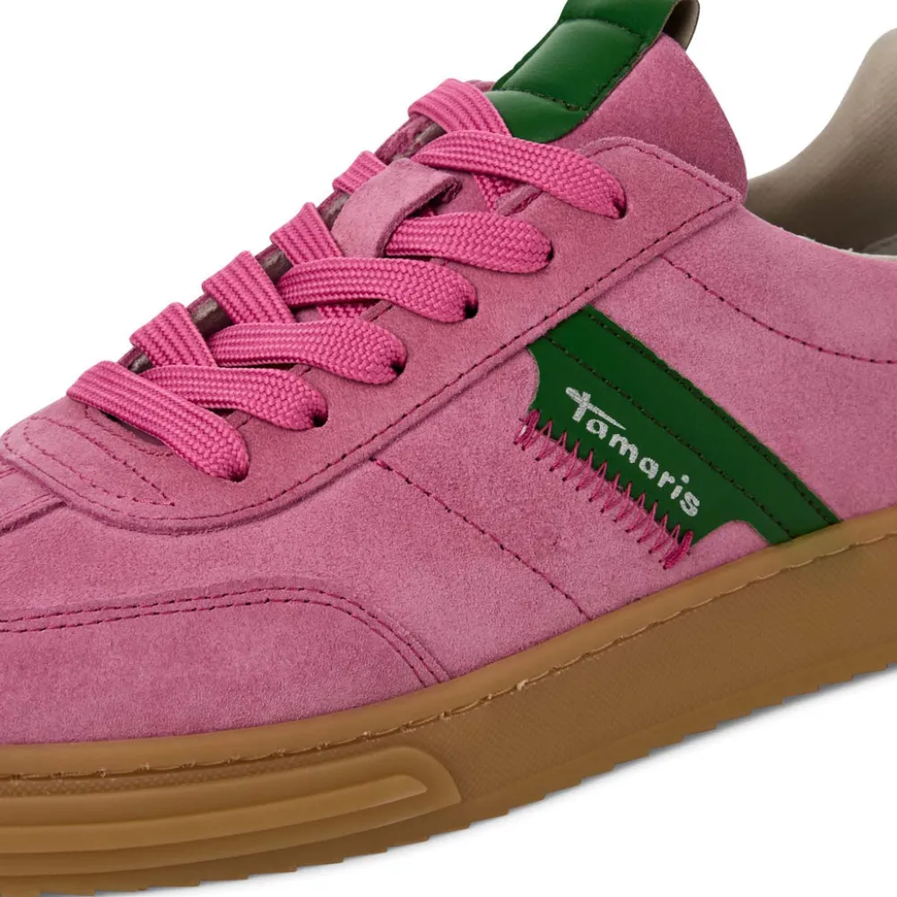 Cinders Shoe Heaven Trainers*Tamaris Laced Suede Trainer Rose