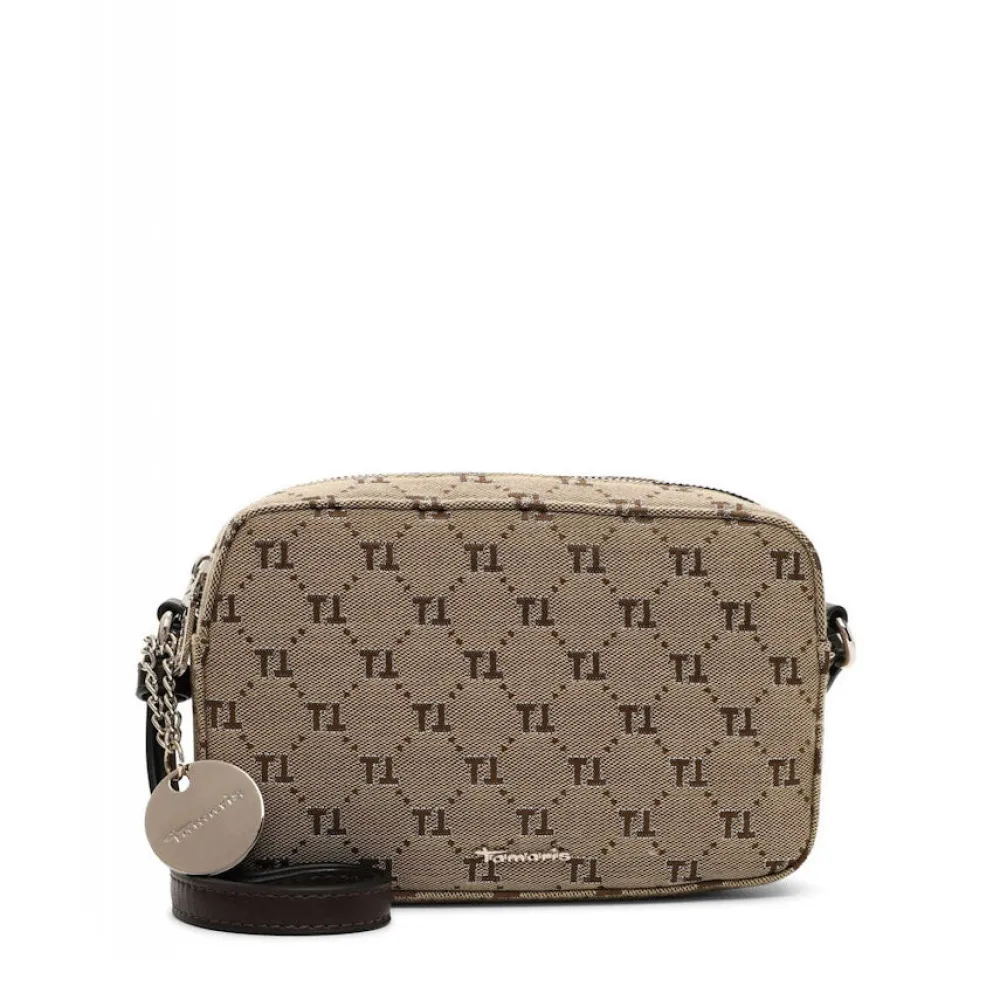 Cinders Shoe Heaven Bags & Accessories*Tamaris Logo Print Camera Style Bag Sand