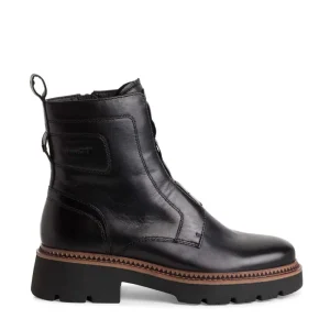 Cinders Shoe Heaven Casual Ankle | Ankle*Tamaris Military Ankle Boot Black Leather