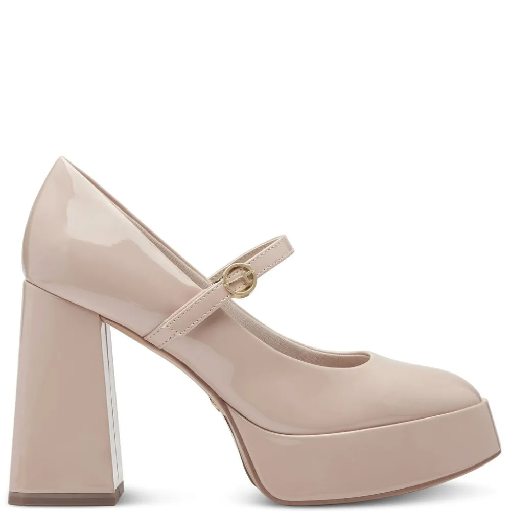 Cinders Shoe Heaven Occasion Shoes | Mid Heel*Tamaris Platform Mary Jane Nude Patent