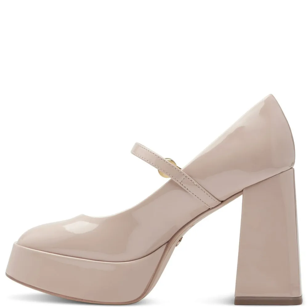 Cinders Shoe Heaven Occasion Shoes | Mid Heel*Tamaris Platform Mary Jane Nude Patent