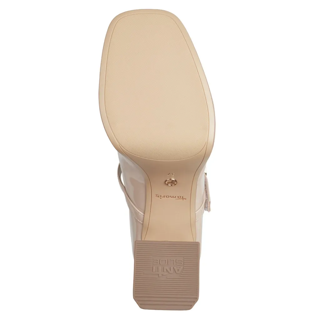 Cinders Shoe Heaven Occasion Shoes | Mid Heel*Tamaris Platform Mary Jane Nude Patent