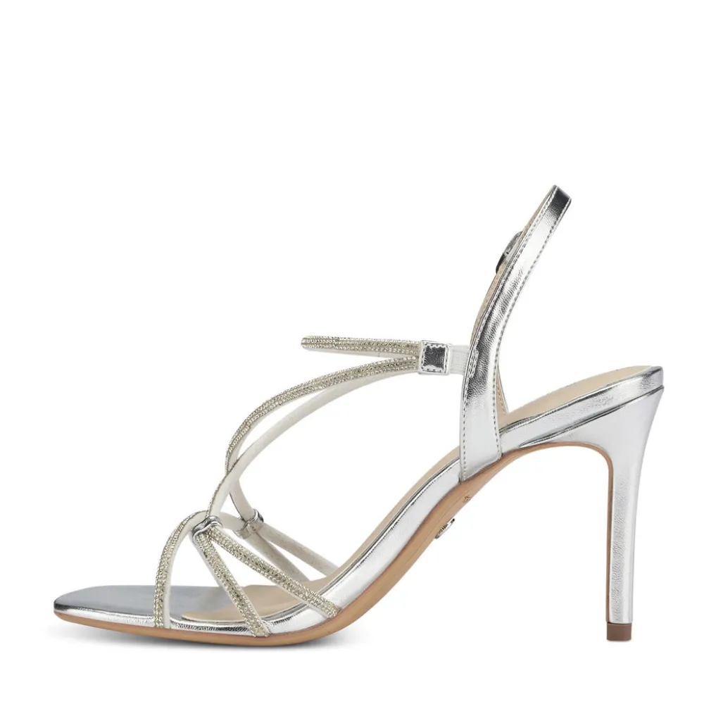 Cinders Shoe Heaven Heeled | Occasion Shoes*Tamaris Strappy High Heel Diamante Sandal Silver