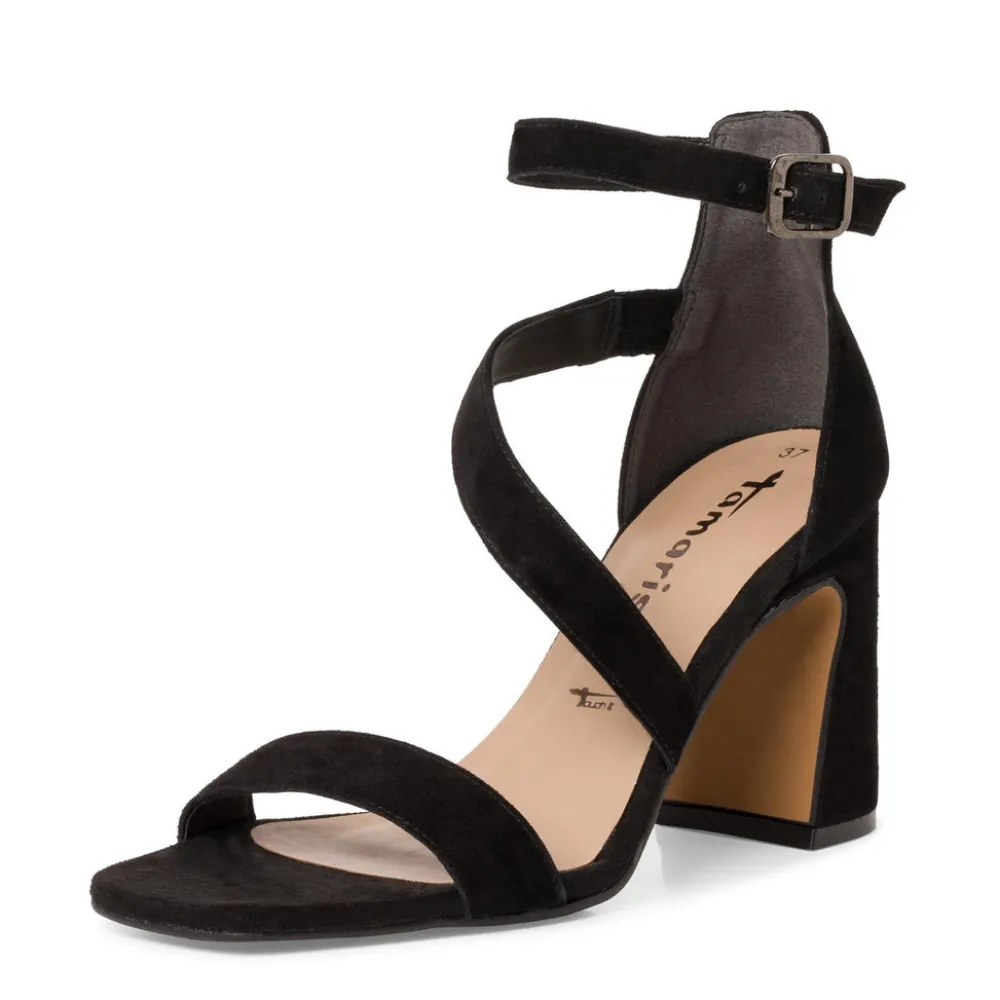 Cinders Shoe Heaven Evening | Heeled*Tamaris Strappy Suede Sandal Black