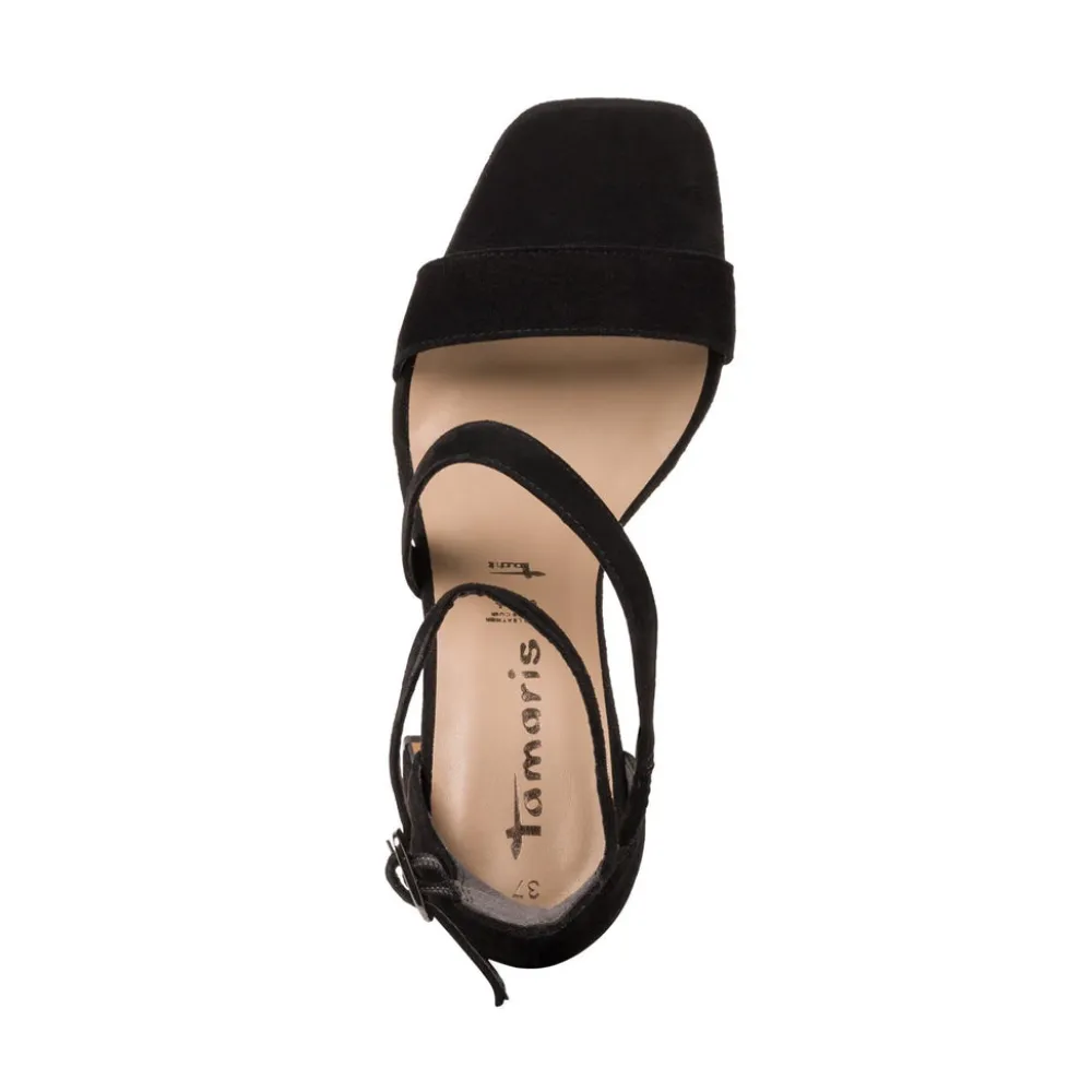 Cinders Shoe Heaven Evening | Heeled*Tamaris Strappy Suede Sandal Black