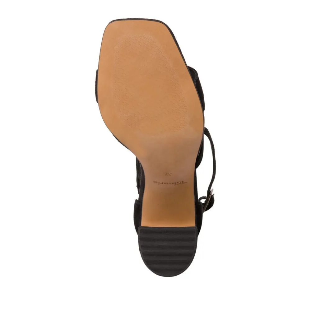 Cinders Shoe Heaven Evening | Heeled*Tamaris Strappy Suede Sandal Black