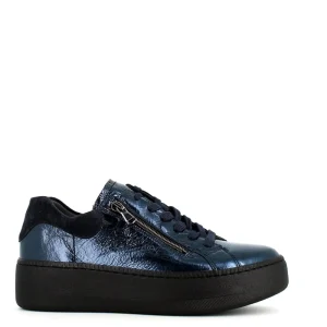 Cinders Shoe Heaven Trainers*Waldlaufer Nicky Platform Trainer Deep Blue